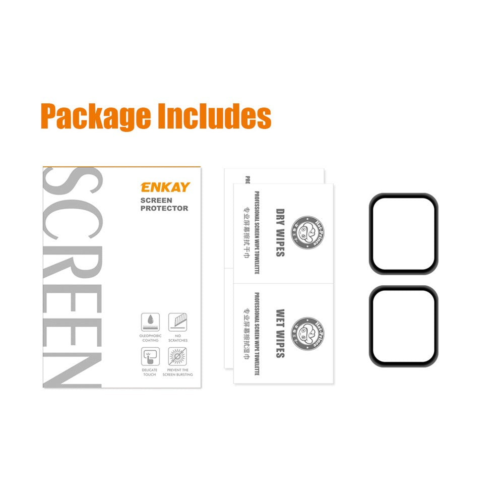 2Pcs / Pack HAT PRINCE 3D Full Size PET Curved Hot Bending HD Screen Protector for Apple Watch Series SE3 / SE2 / SE1 / 6 / 5 / 4 40mm