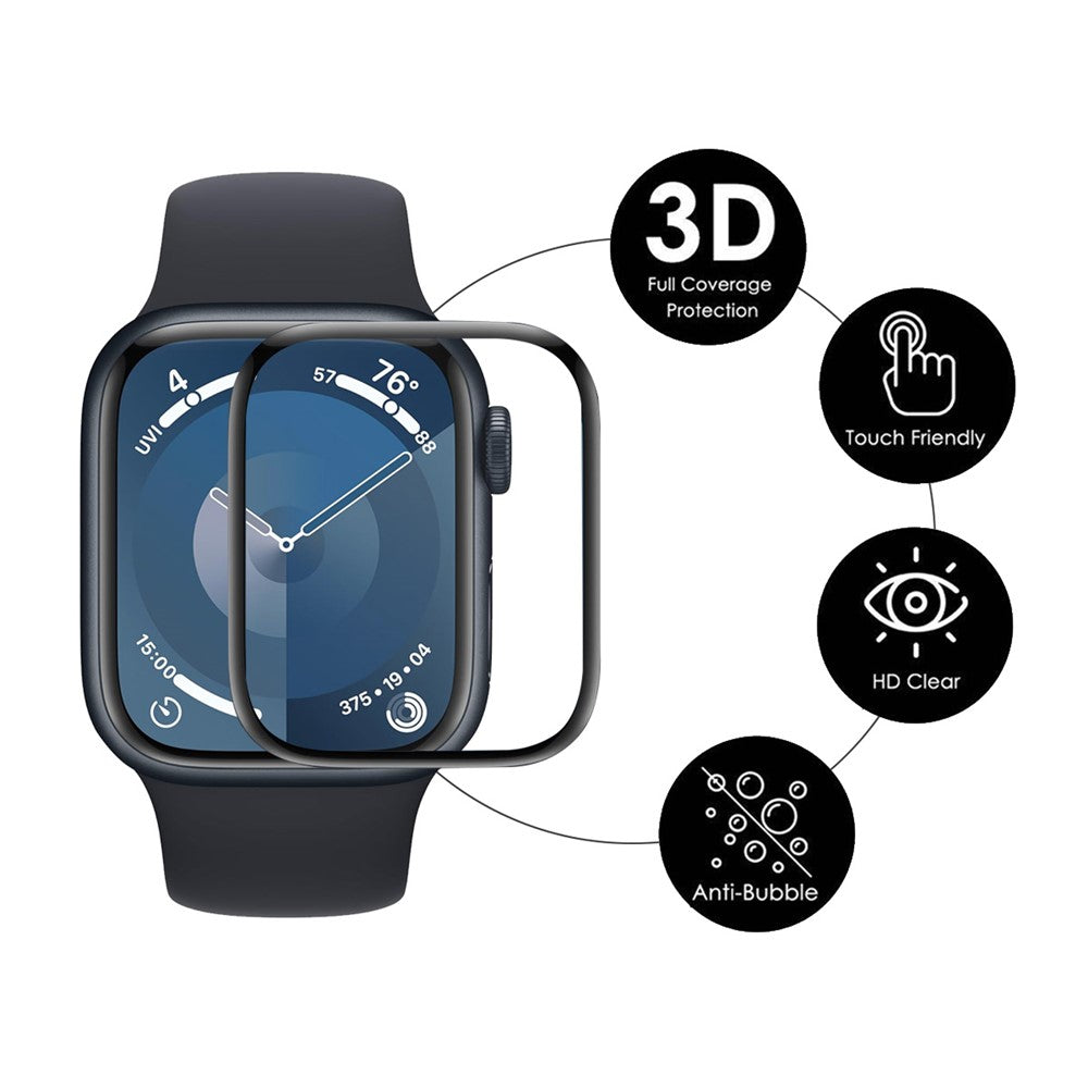 ENKAY HAT PRINCE For Apple Watch Series 11 46mm / 10 46mm 2Pcs Screen Protector   3D Curved PC + PMMA Ultra Clear Film