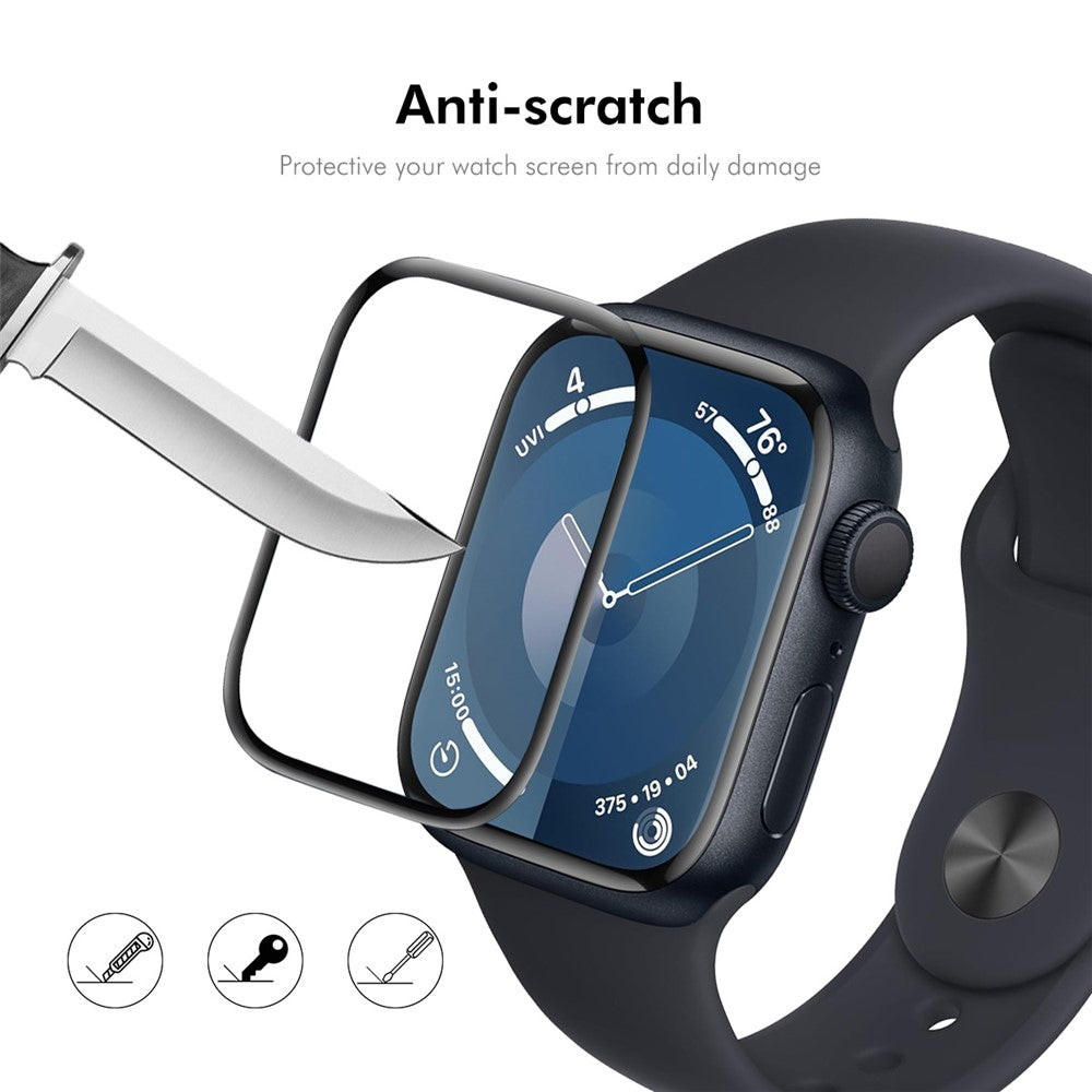 ENKAY HAT PRINCE til Apple Watch Series 11 42mm / 10 42mm 2 stk. skærmbeskytter 3D buet PC + PMMA ultralet film
