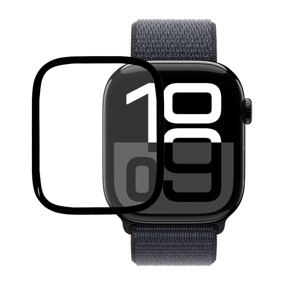 For Apple Watch Series 11 46mm / 10 46mm Full Screen Protector Black Edge Soft PMMA Smartwatch Screen Film