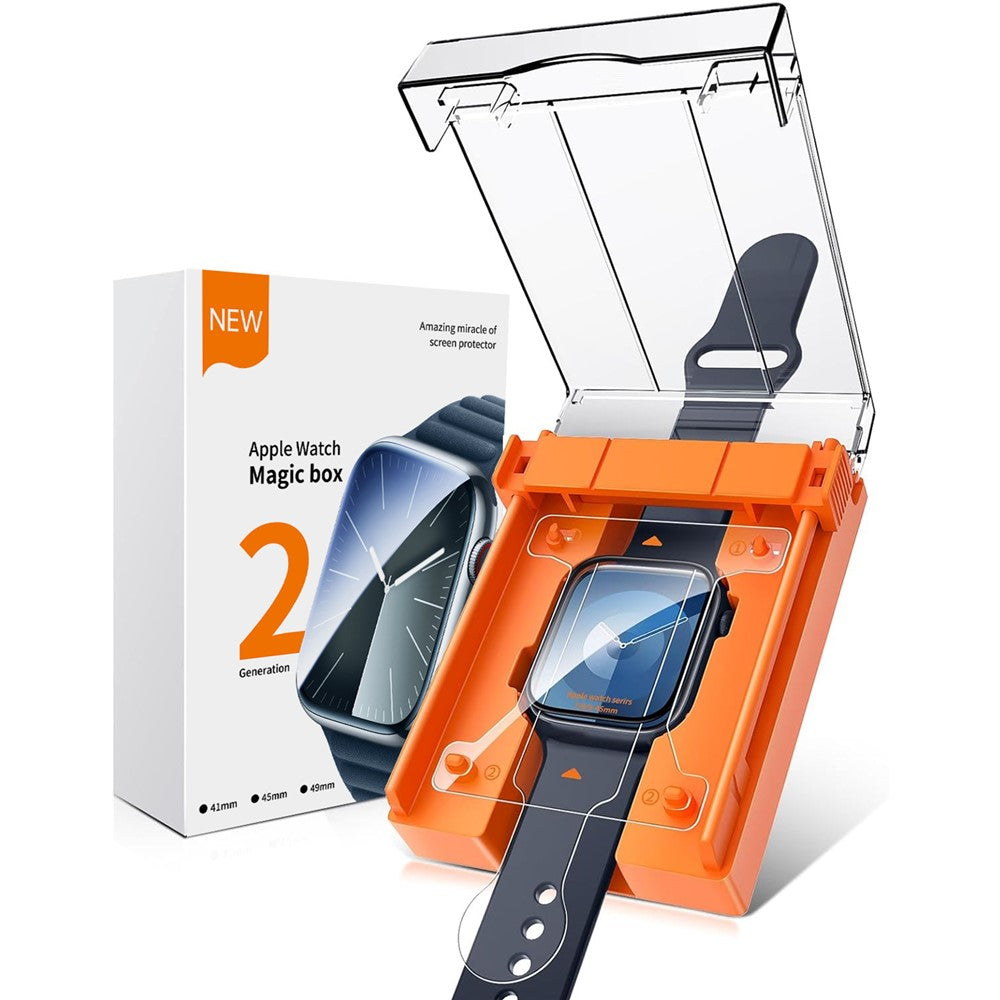 2 stk. skærmbeskytter til Apple Watch Series 9 / Series 8 / Series 7 45mm Watch PMMA Kompositfilm med hjælpeværktøj