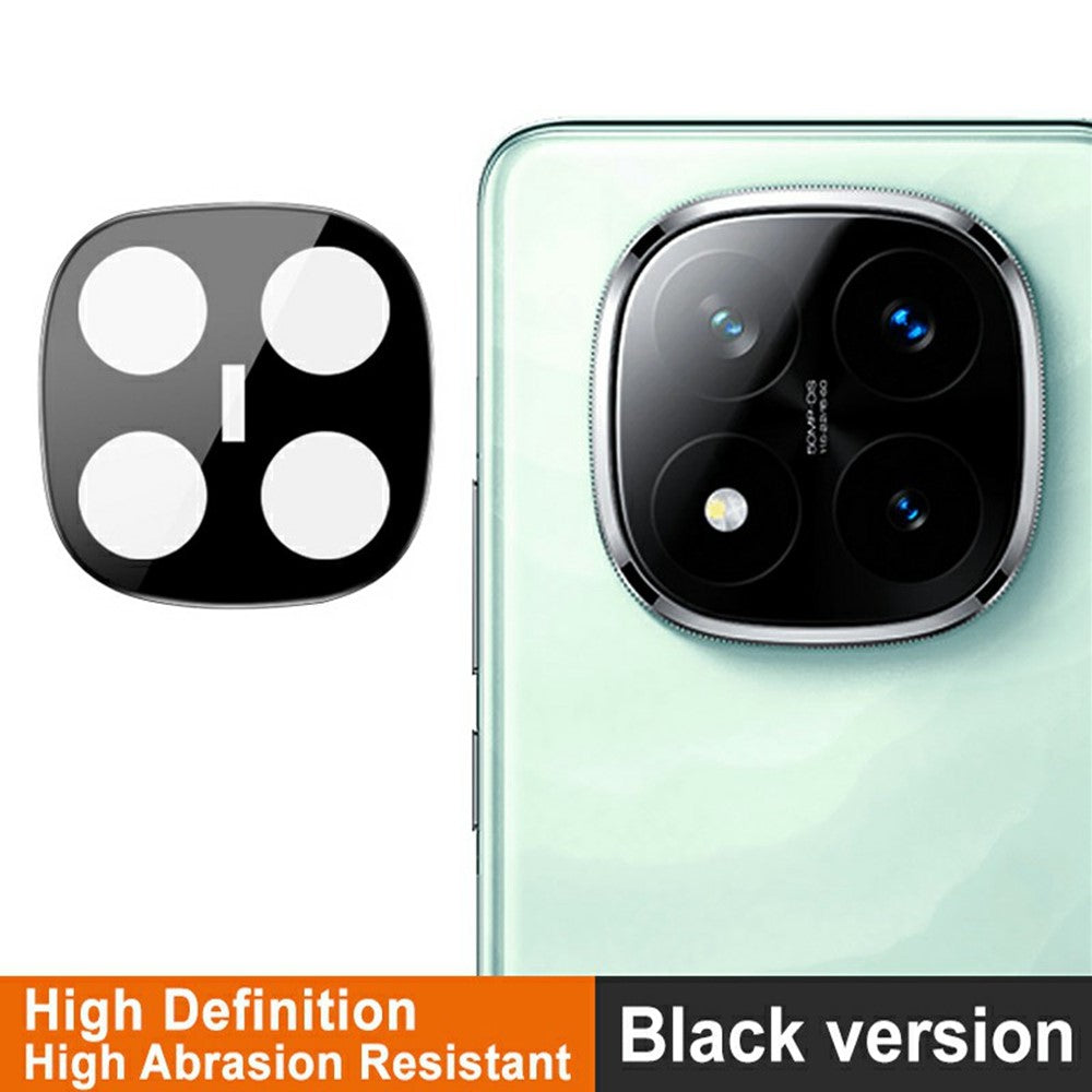 IMAK For Xiaomi Redmi Note 14 Pro+ 5G Camera Lens Protector Tempered Glass HD Clear Lens Film (Black Version)