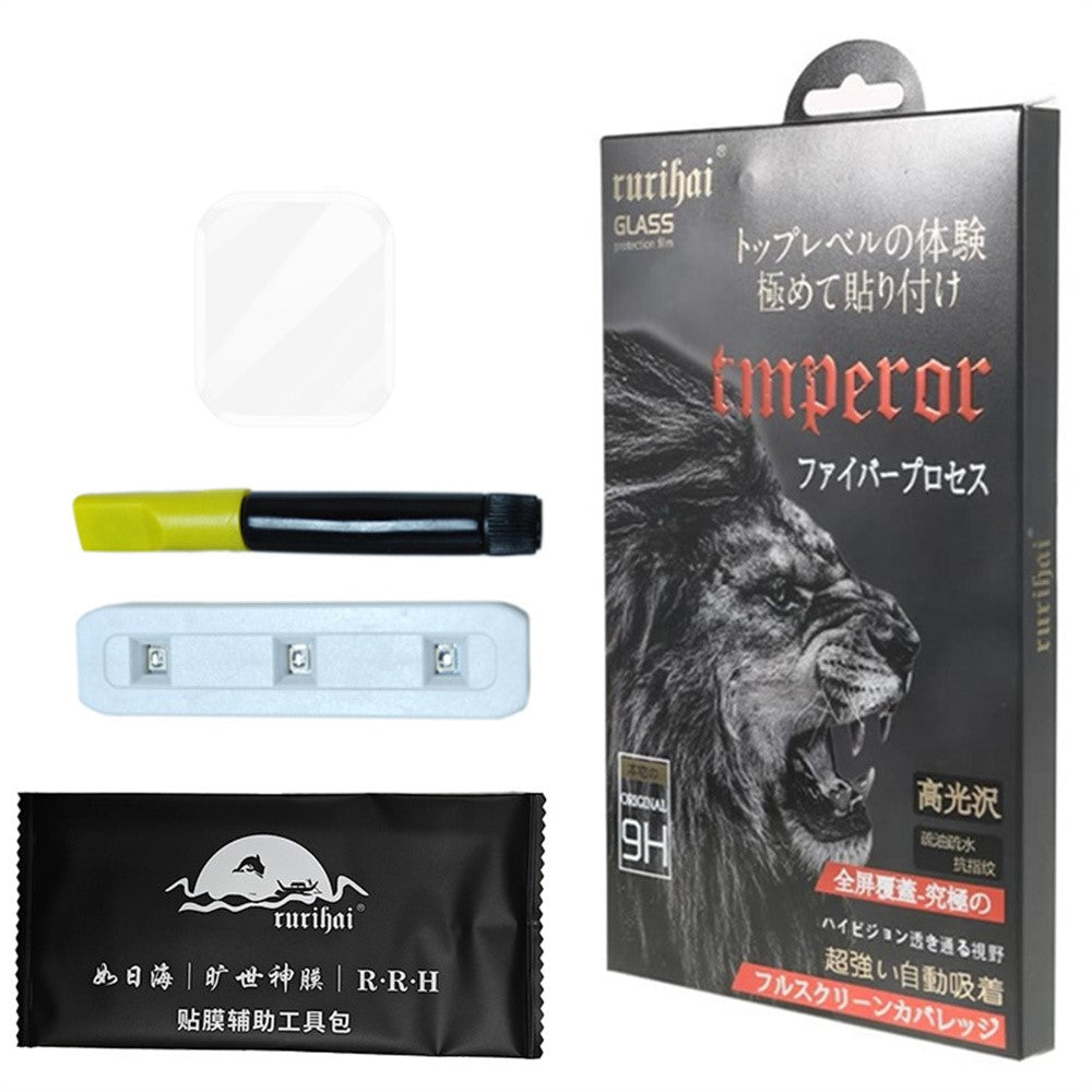 RURIHAI For Apple Watch Series 11 42mm / 10 42mm Screen Protector 3D UV Liquid High Aluminum-Silicon Glass Film