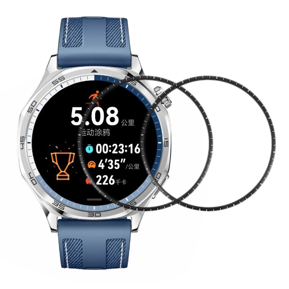 2Pcs / Pack For Huawei Watch GT 5 46mm Watch Screen Protector HD Clear PMMA Film (Black Edge)