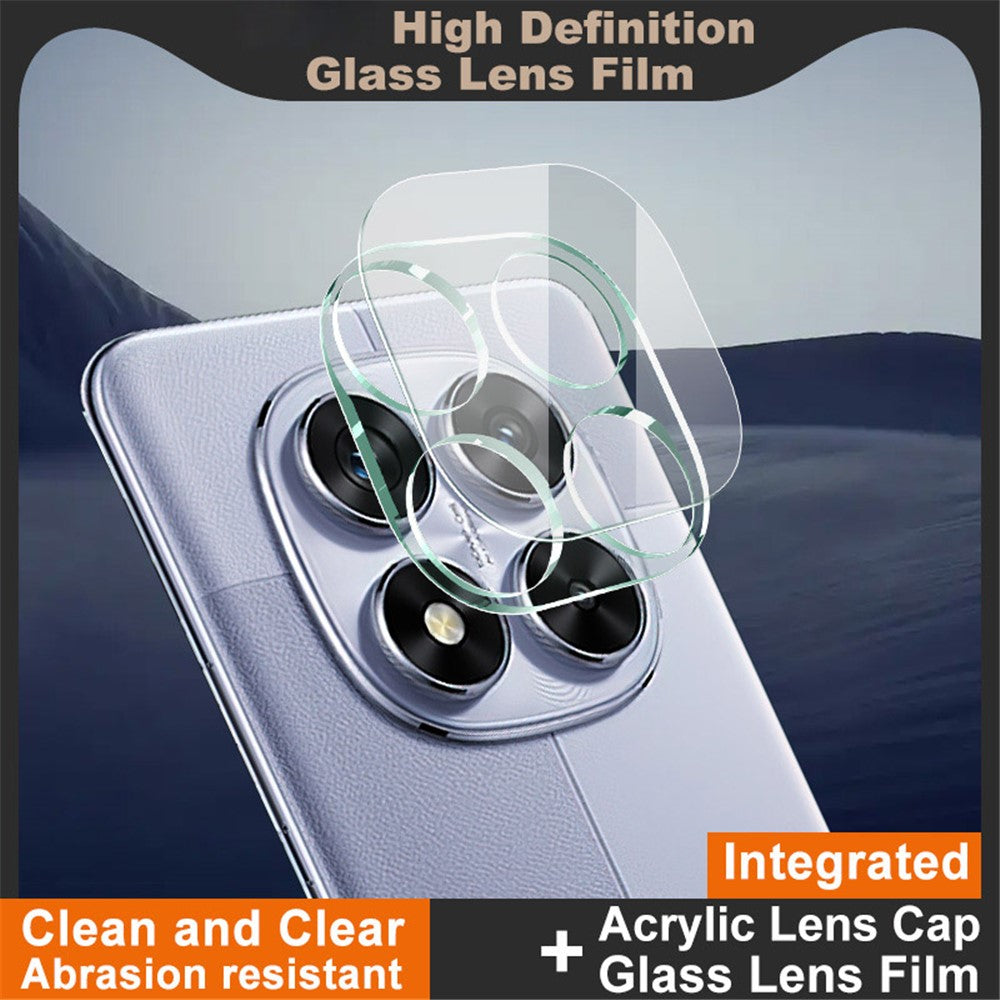 IMAK For Xiaomi Redmi Note 14 Pro 5G / Poco X7 5G Tempered Glass Camera Lens Protector + Acrylic Lens Cap