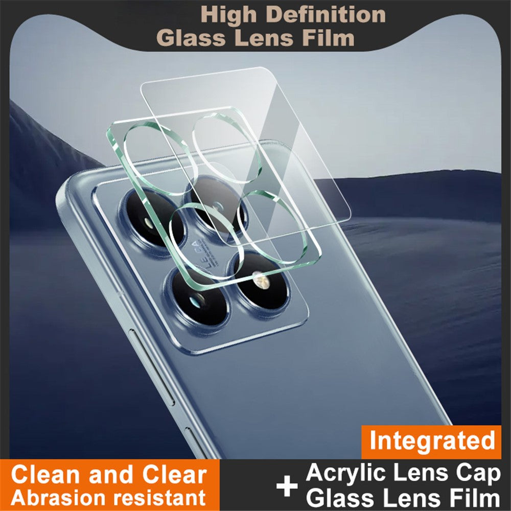 IMAK For Xiaomi 14T Pro Tempered Glass Camera Lens Protector + Acrylic Lens Cap