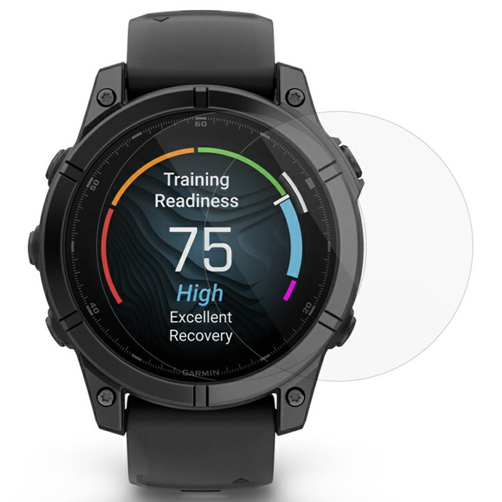 2 Stk. skærmbeskytter til Garmin Fenix E 47mm hærdet glas 2.5D HD ur skærmfolie