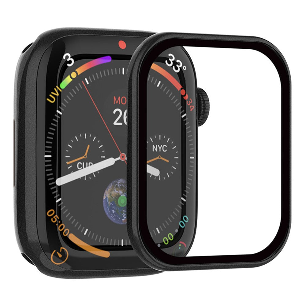 RURIHAI Tempered Glass Screen Film for Apple Watch Series 9 / 8 / 7 41mm PC Frame Watch Screen Protector