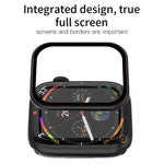 RURIHAI Tempered Glass Screen Film for Apple Watch Series 9 / 8 / 7 41mm PC Frame Watch Screen Protector