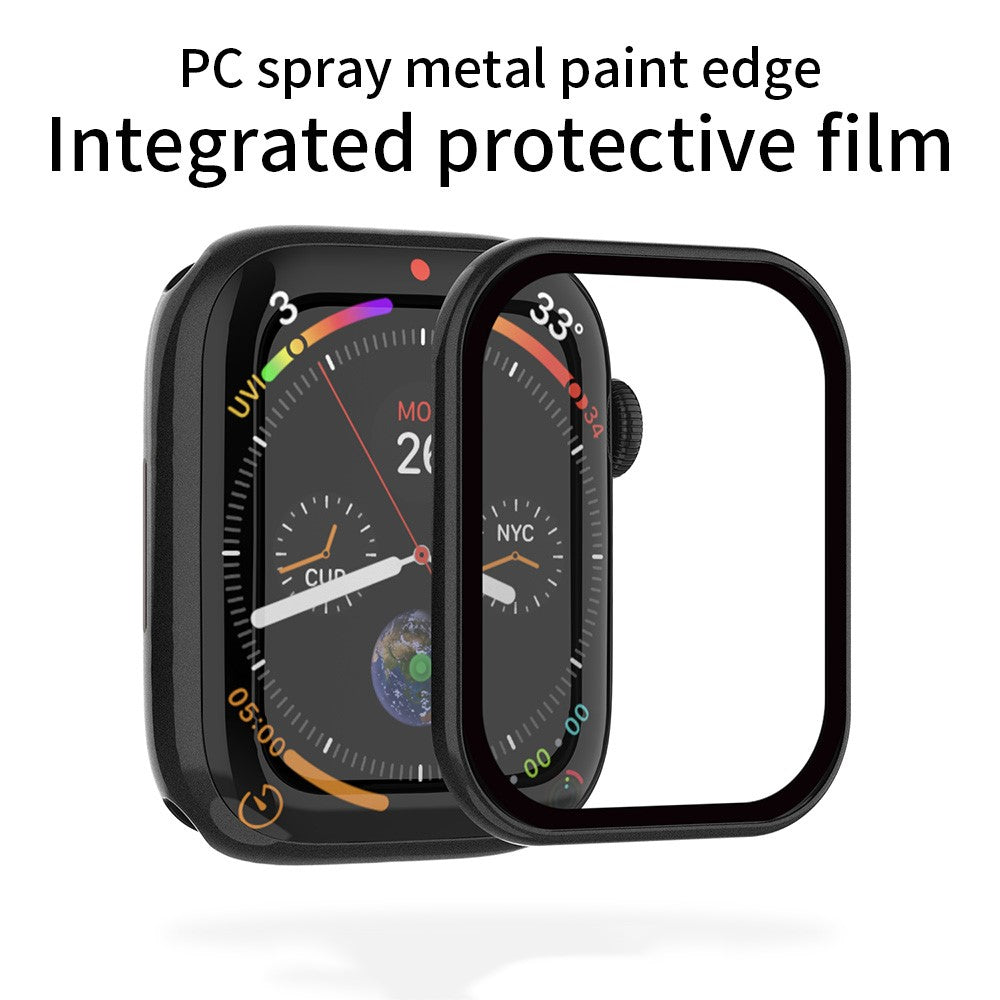 RURIHAI Tempered Glass Screen Film for Apple Watch Series 9 / 8 / 7 41mm PC Frame Watch Screen Protector