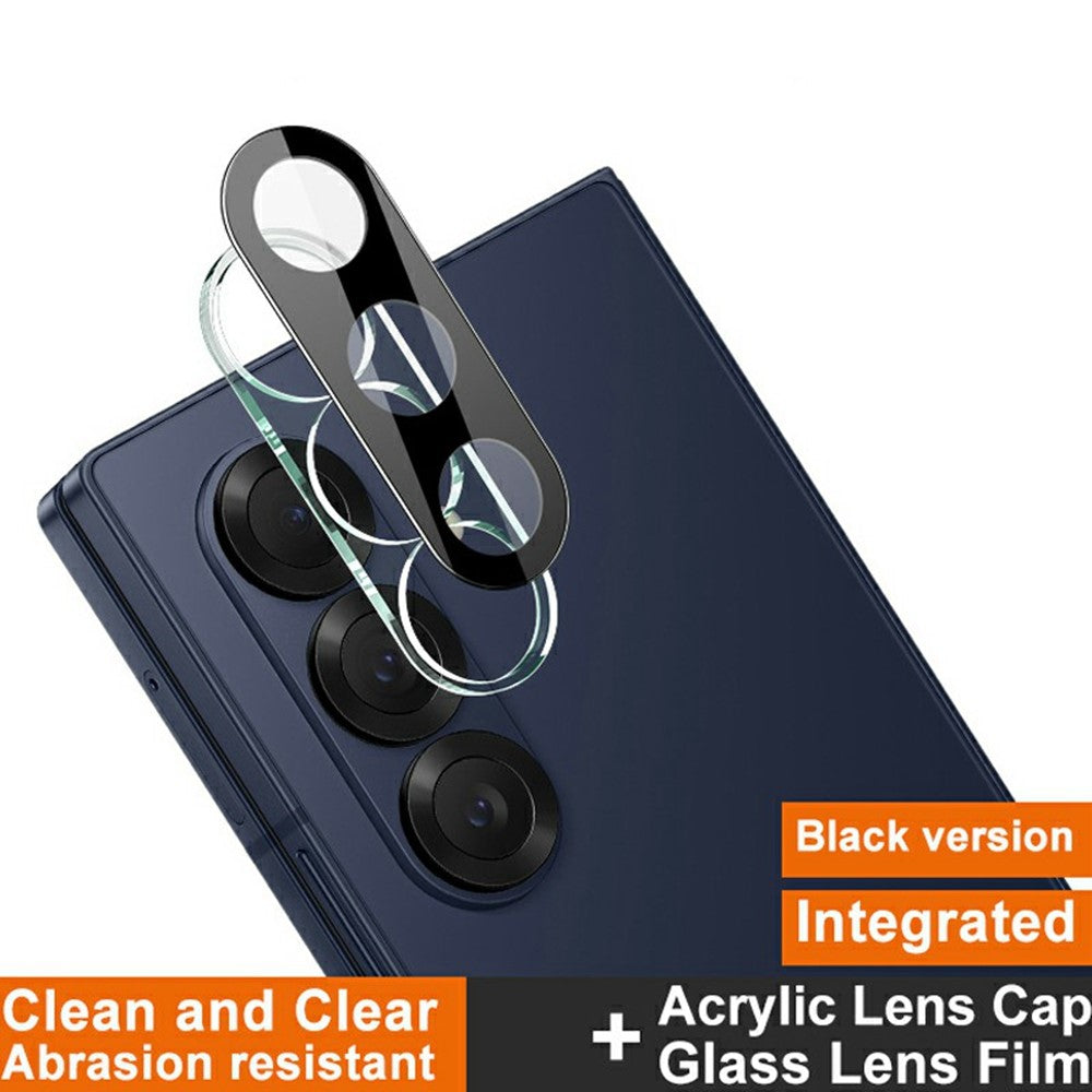 IMAK til Samsung Galaxy Z Fold8 Ultra / Z Fold7 5G Hærdet glas linsefilm + akryldæksel (sort version)