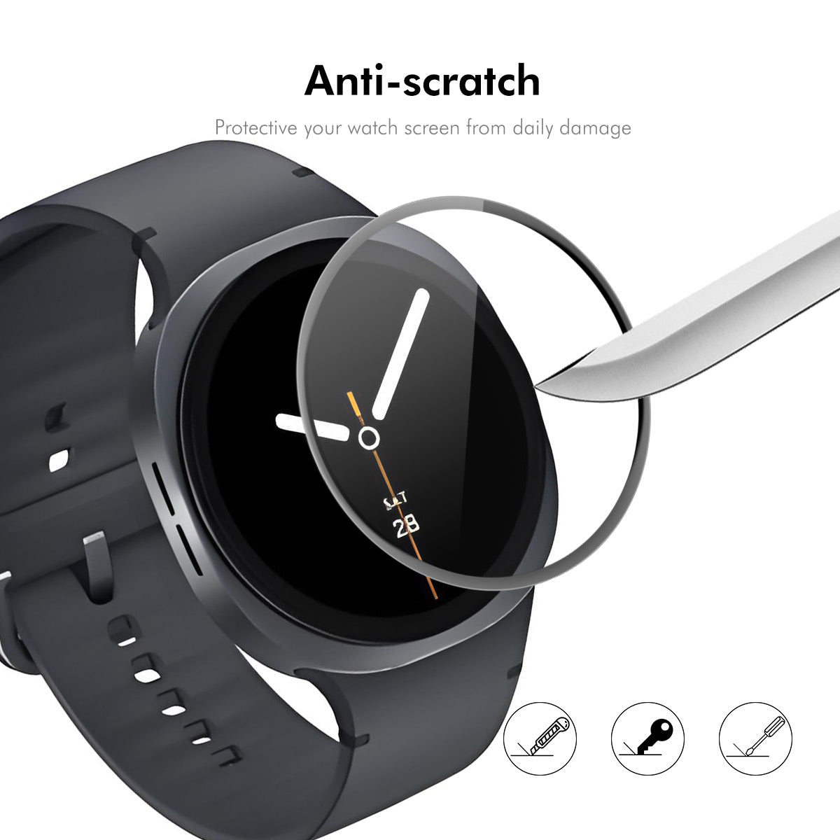 ENKAY HAT PRINCE För Samsung Galaxy Watch9 40mm / Watch8 40mm Skärmskydd 3D Böjd PC + PMMA Ultra Clear Film