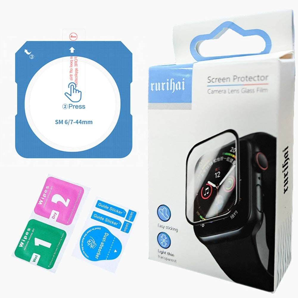 RURIHAI For Samsung Galaxy Watch8 Classic 46mm Screen Protector High Aluminum-silicon Glass Watch Film with Alignment Tool