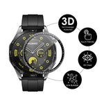 ENKAY HAT PRINCE For Huawei Watch GT 6 46mm 2Pcs Screen Protector   3D Curved PC + PMMA Ultra Clear Film