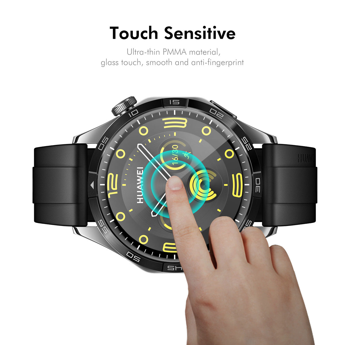 ENKAY HAT PRINCE For Huawei Watch GT 6 46mm 2Pcs Screen Protector   3D Curved PC + PMMA Ultra Clear Film