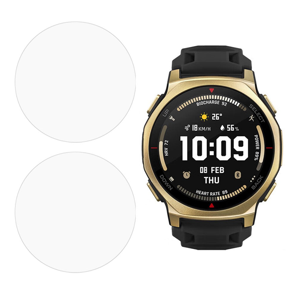 2Pcs For Huami Amazfit T-Rex 3 Pro 44mm Screen Protector Tempered Glass 2.5D HD Watch Screen Film