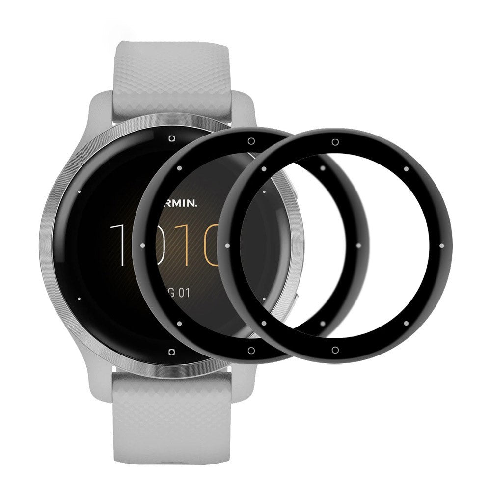ENKAY HAT PRINCE til Garmin Venu 2S 40mm/Vivoactive 4S 40mm 2 Stk. Komplet Dækkende Super Klar 3D Buet Blød PC Kant + High Definition PMMA Skærmbeskytterfilm