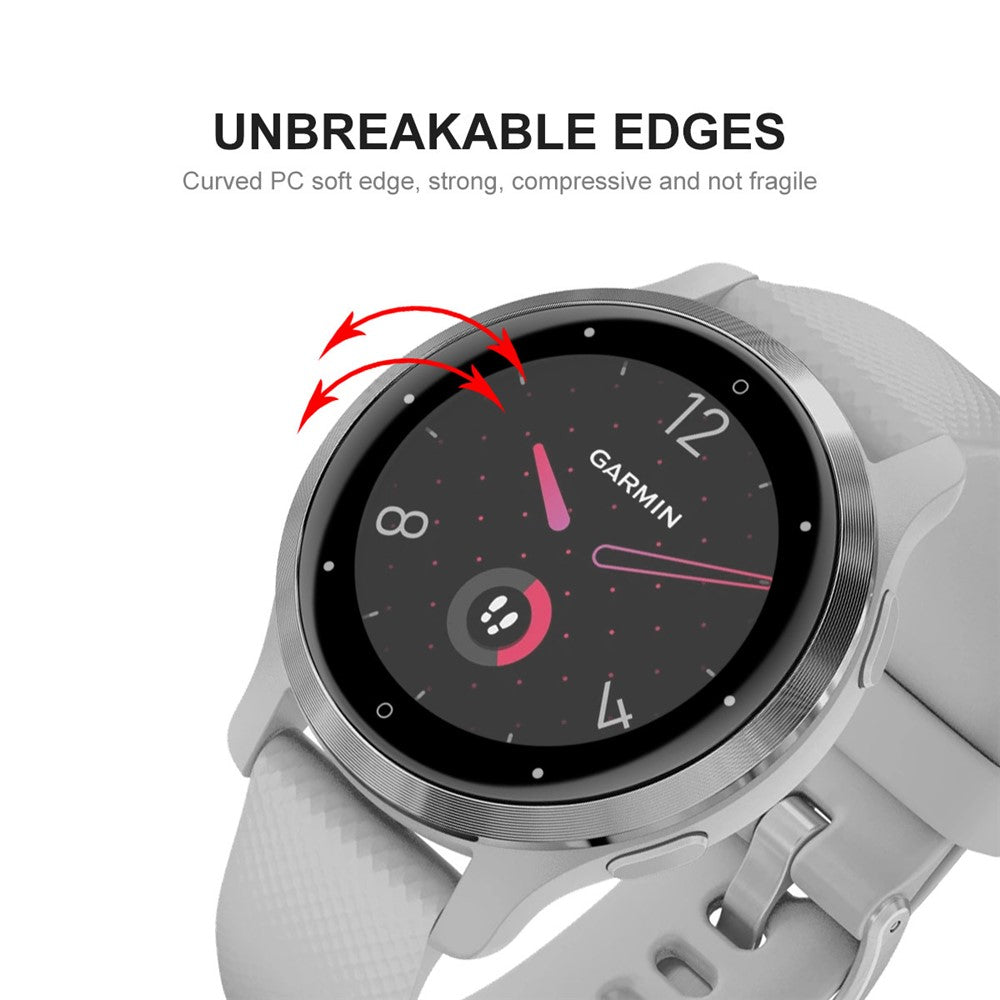 ENKAY HAT PRINCE til Garmin Venu 2S 40mm/Vivoactive 4S 40mm 2 Stk. Komplet Dækkende Super Klar 3D Buet Blød PC Kant + High Definition PMMA Skærmbeskytterfilm