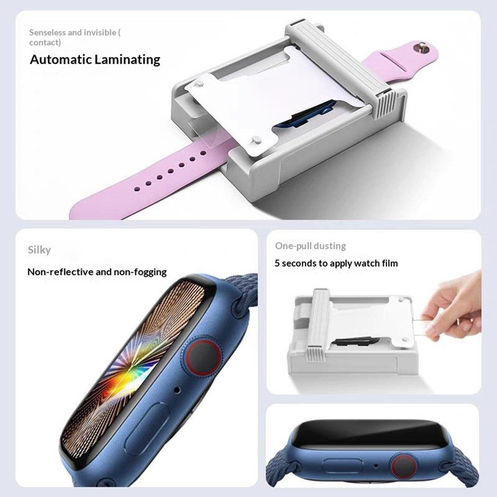 Skærmbeskytter til Apple Watch Series 9 41mm / 8 41mm / 7 41mm Blød PET Fuld Dækning Urfolie med Støvfrit Installationssæt