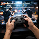 PGTECH GP-828 12 i 1 til Steam Controller (2. generation) Beskyttelsessæt Silikone-Thumbstick-kapper med kulfiberklistermærke og Type-C-støvprop