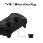 PGTECH GP-828 12 i 1 til Steam Controller (2. generation) Beskyttelsessæt Silikone-Thumbstick-kapper med kulfiberklistermærke og Type-C-støvprop