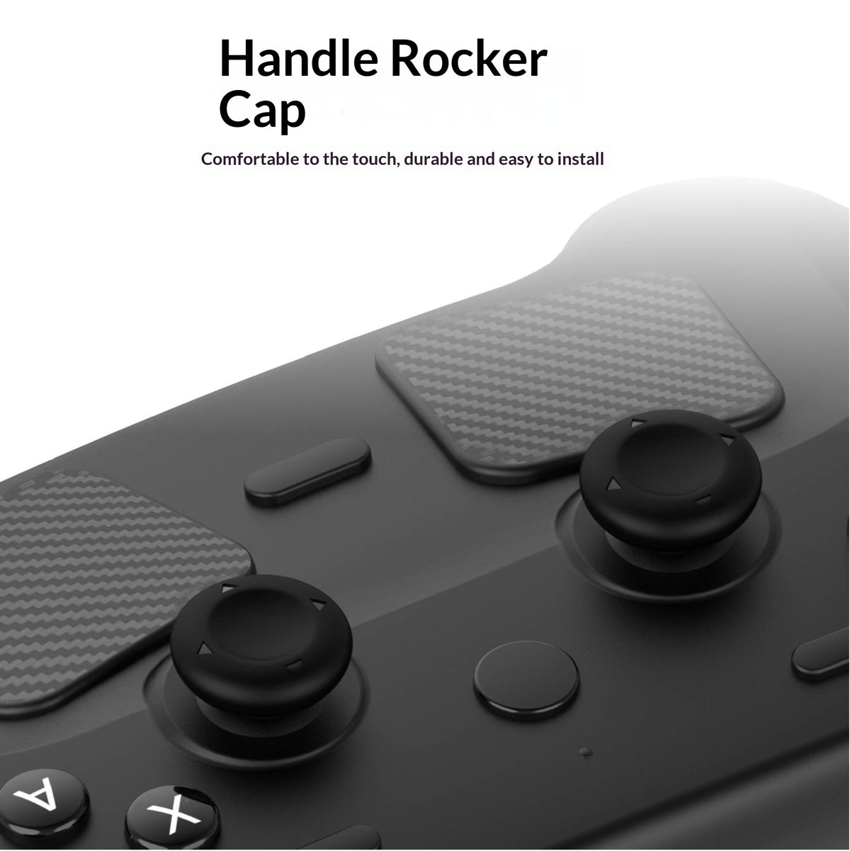 PGTECH GP-828 12 i 1 til Steam Controller (2. generation) Beskyttelsessæt Silikone-Thumbstick-kapper med kulfiberklistermærke og Type-C-støvprop