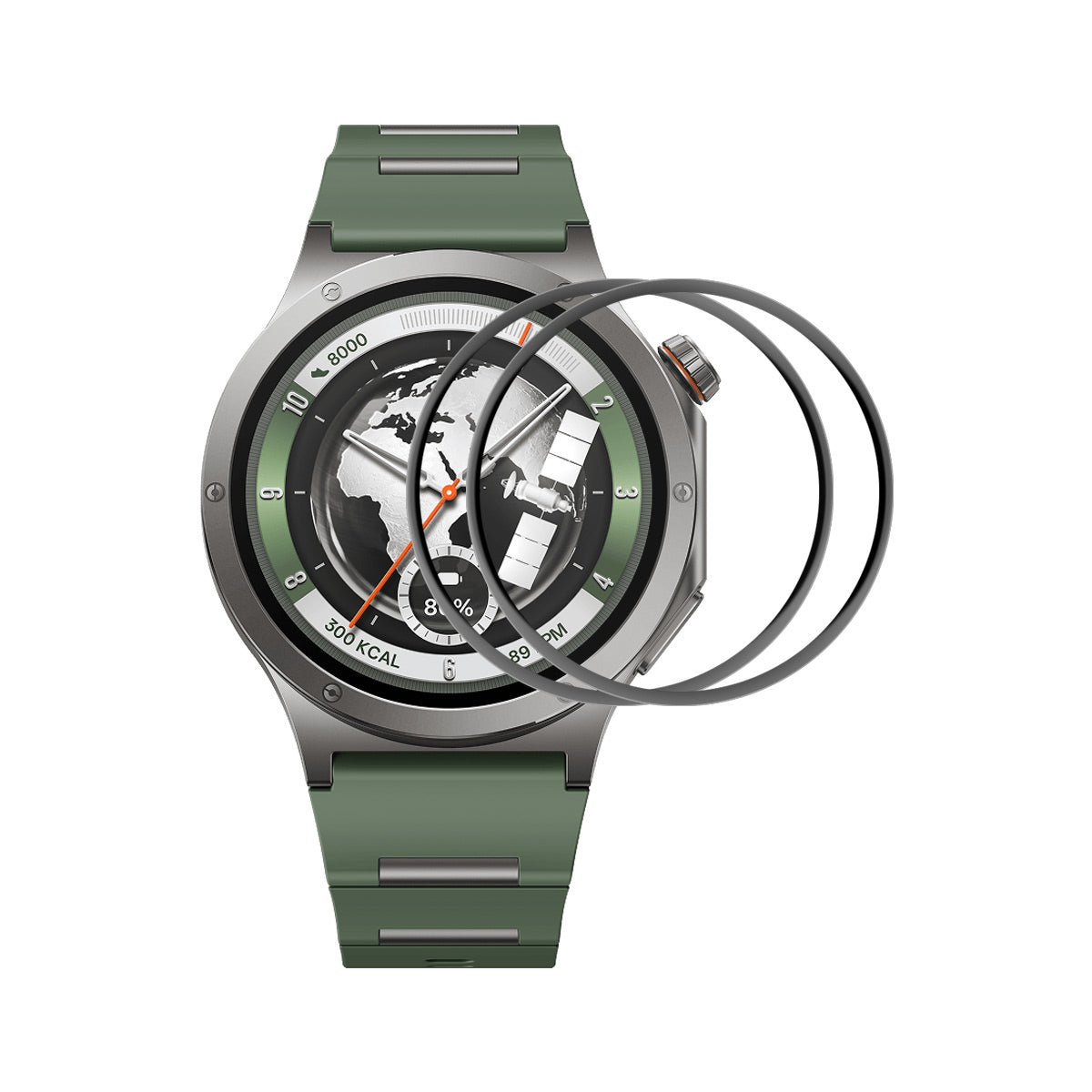 HAT PRINCE til OnePlus Watch 4 43mm 2 stk Skærmbeskytter ENKAY 3D Buet PC + PMMA Ultraskarp Film