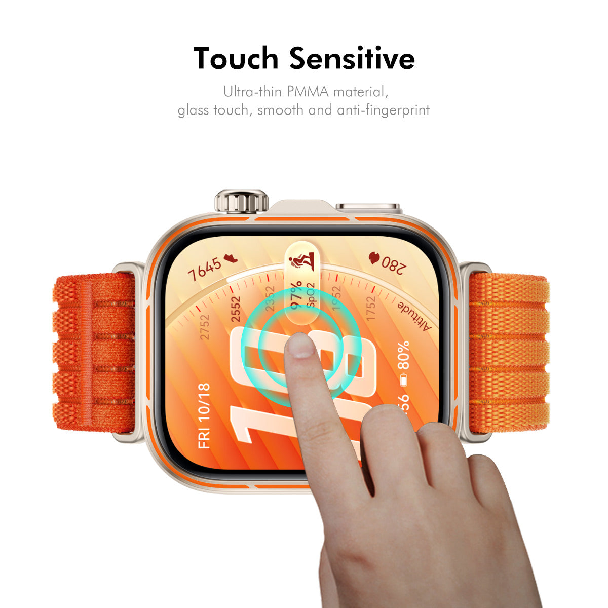 HAT PRINCE for Huawei Watch Fit 5 Pro 2Pcs Screen Protector ENKAY 3D Curved PC + PMMA Ultra Clear Film