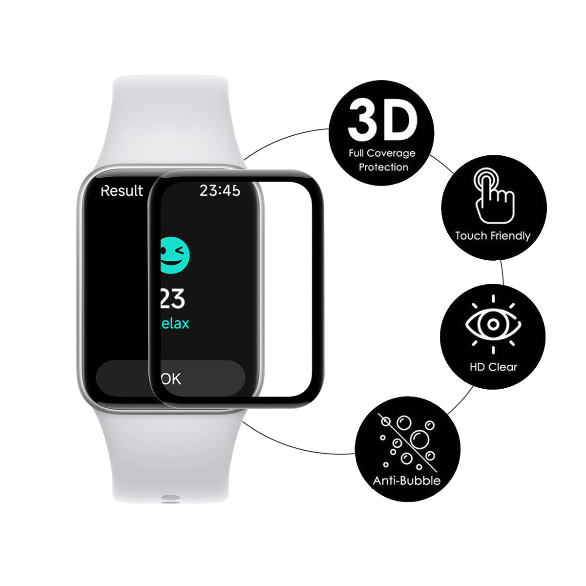 HAT PRINCE for Xiaomi Smart Band 10 Pro 2Pcs Screen Protector ENKAY  3D Curved PC + PMMA Ultra Clear Film