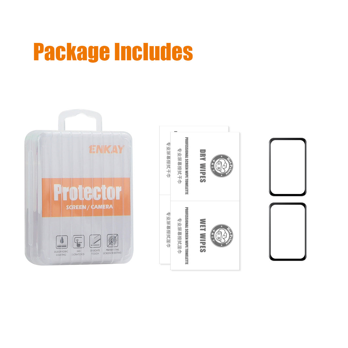 HAT PRINCE for Xiaomi Smart Band 10 Pro 2Pcs Screen Protector ENKAY  3D Curved PC + PMMA Ultra Clear Film