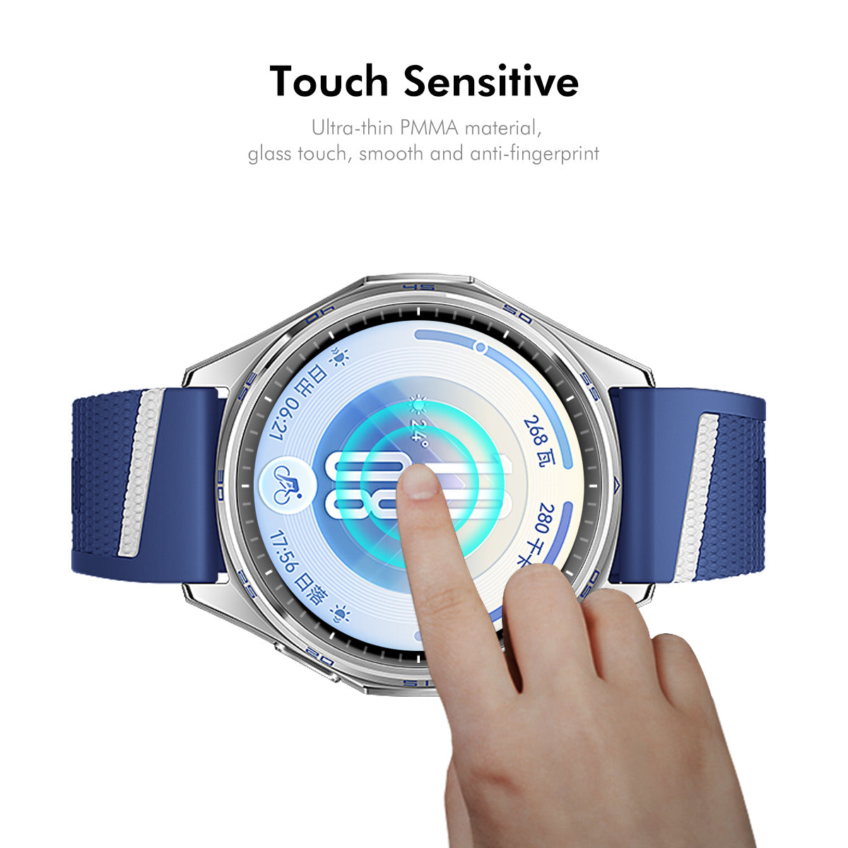 HAT PRINCE for Huawei Watch GT 7 46mm Screen Protector ENKAY 3D Curved PC + PMMA Ultra Clear Film