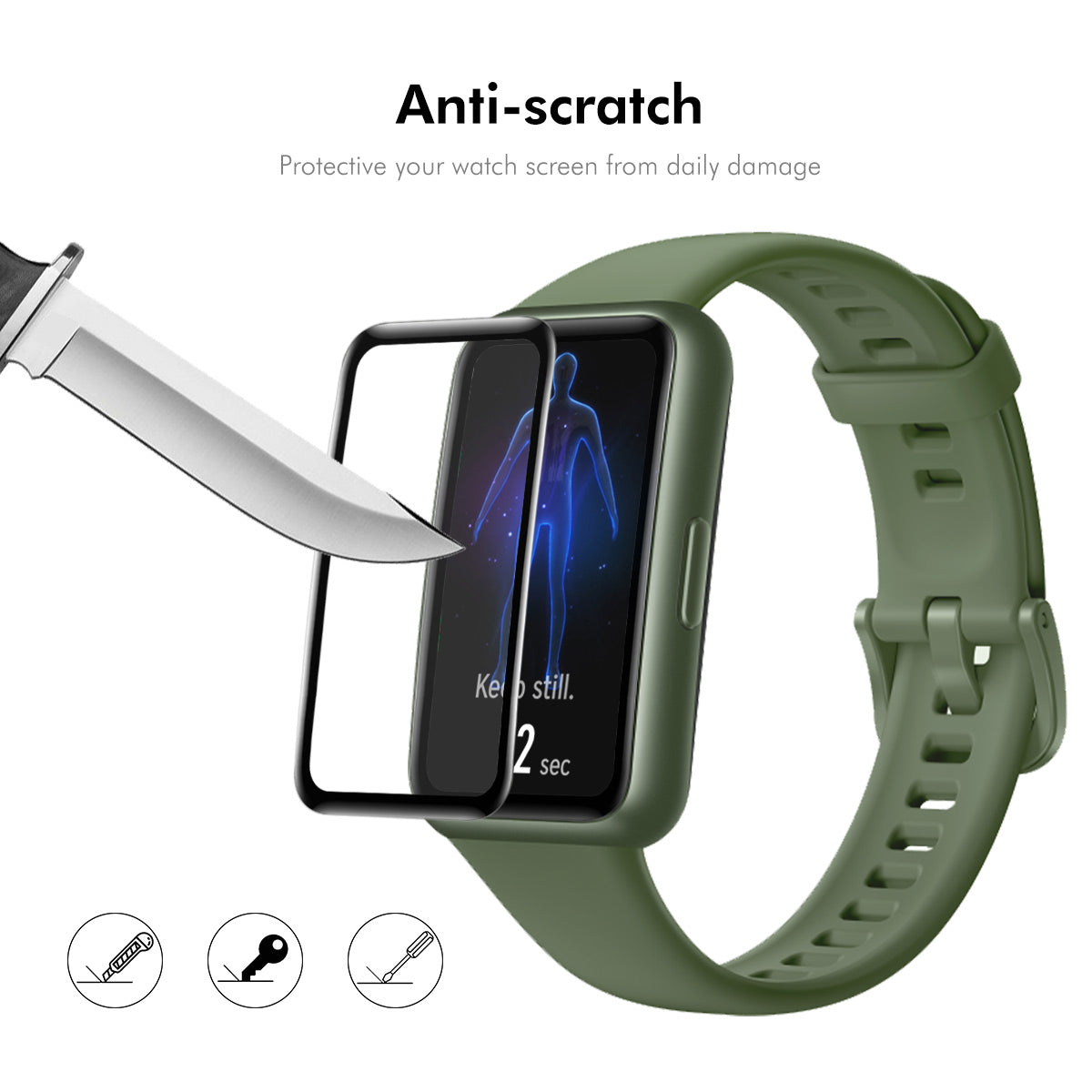 HAT PRINCE for Xiaomi Smart Band 11 Active Screen Protector ENKAY 3D Curved PC + PMMA Ultra Clear Film