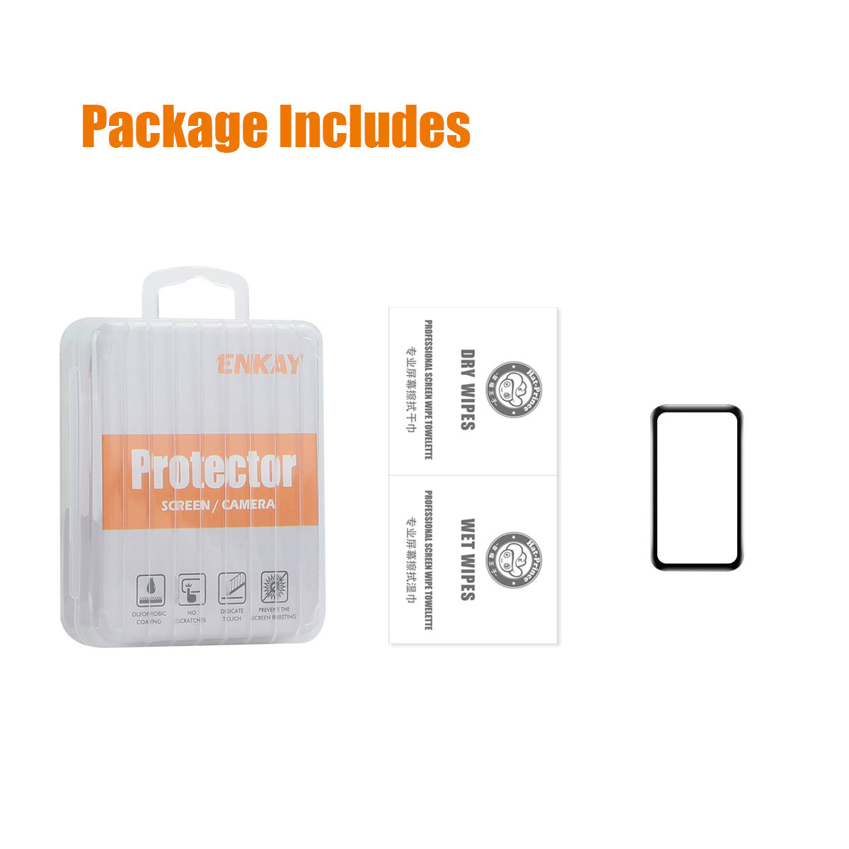 HAT PRINCE for Xiaomi Smart Band 11 Active Screen Protector ENKAY 3D Curved PC + PMMA Ultra Clear Film