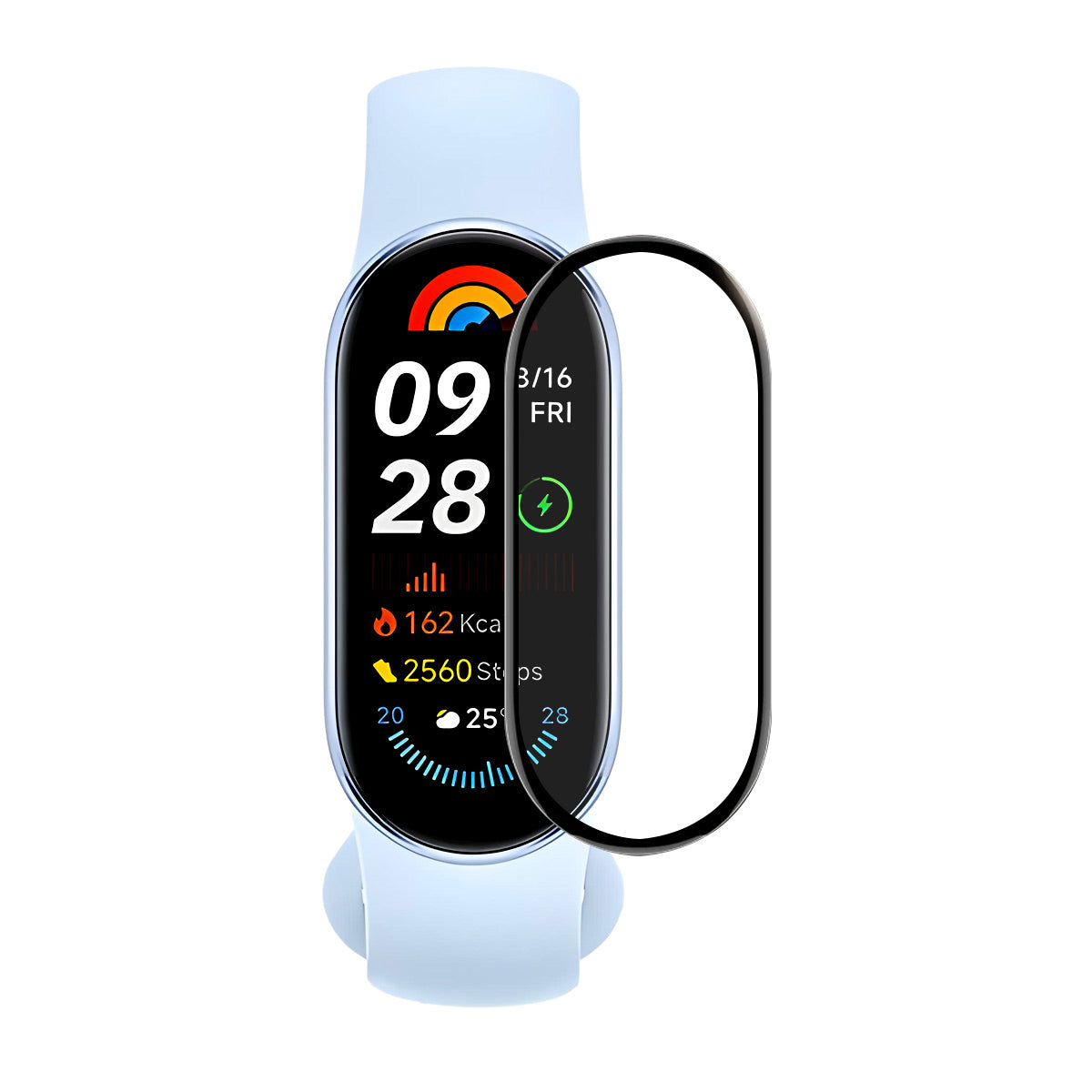 HAT PRINCE for Xiaomi Smart Band 11 NFC / Xiaomi Smart Band 11 Screen Protector ENKAY 3D Curved PC + PMMA Ultra Clear Film
