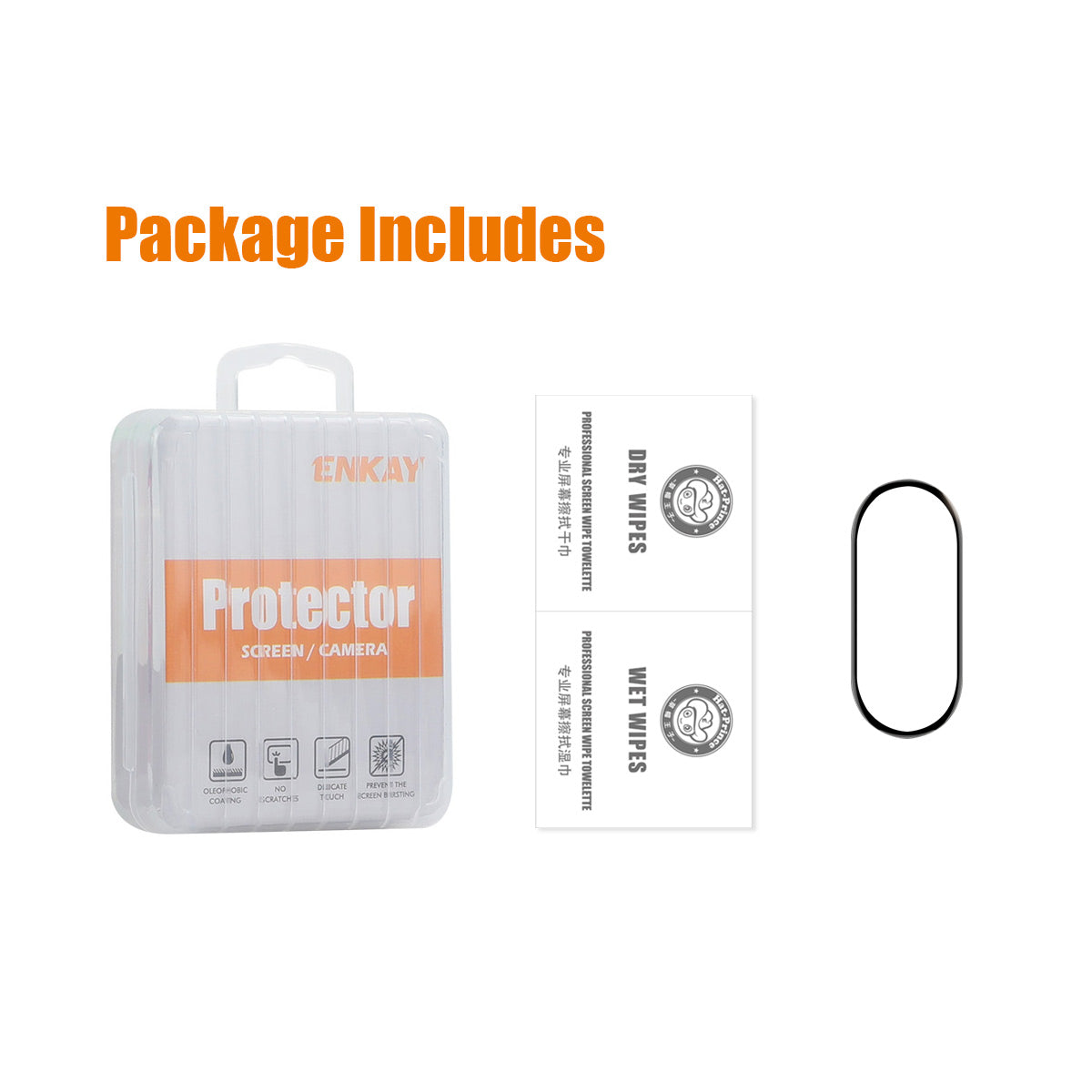 HAT PRINCE for Xiaomi Smart Band 11 NFC / Xiaomi Smart Band 11 Screen Protector ENKAY 3D Curved PC + PMMA Ultra Clear Film