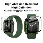 IMAK til Apple Watch Series 9 / 8 / 7 41mm High Definition Anti-ridse Fuld Størrelse PMMA Glas Skærmbeskytter