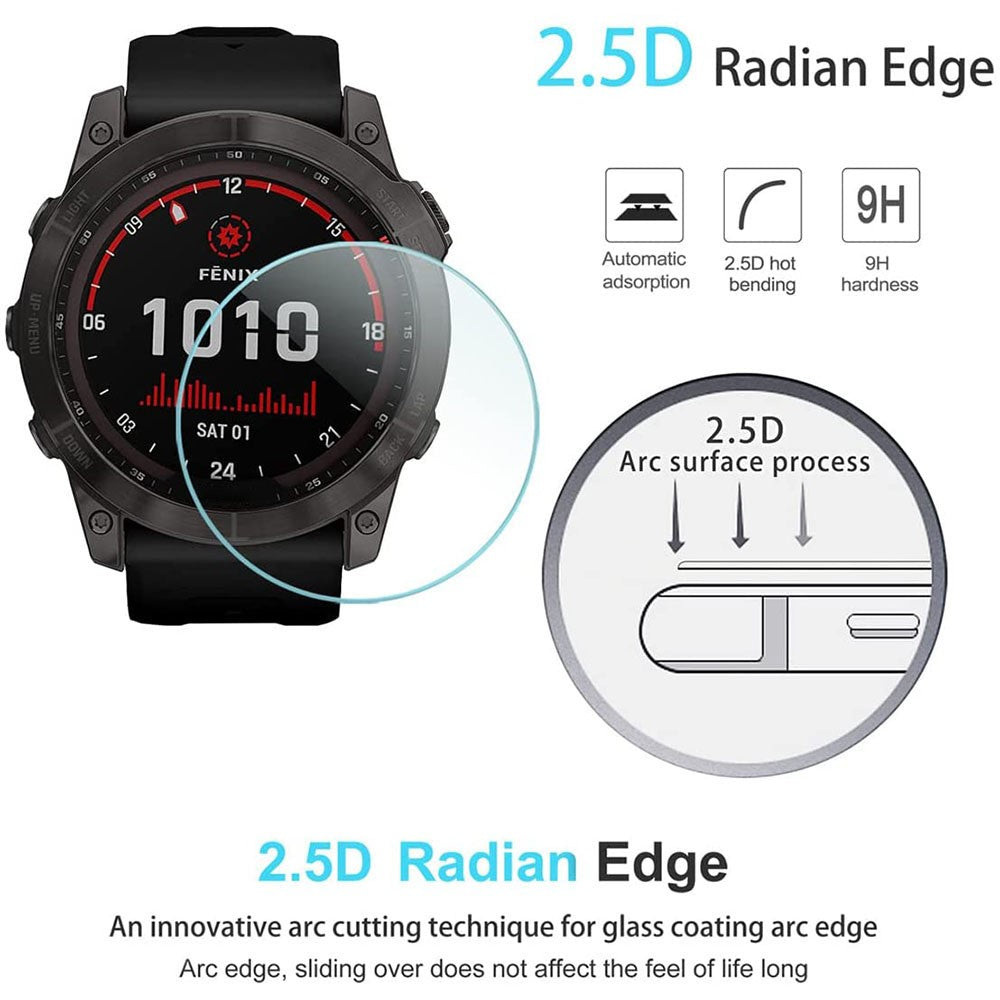 Til Garmin Fenix 7 Ultratynd 0,3 mm skærmbeskytter 2.5D Hot Bending Eksplosionssikker Klar Hærdet Glasfilm