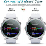 For Garmin Fenix 7S Tempered Glass Screen Protector 0.3mm 2.5D Hot Bending Explosion-proof Clear Protective Film