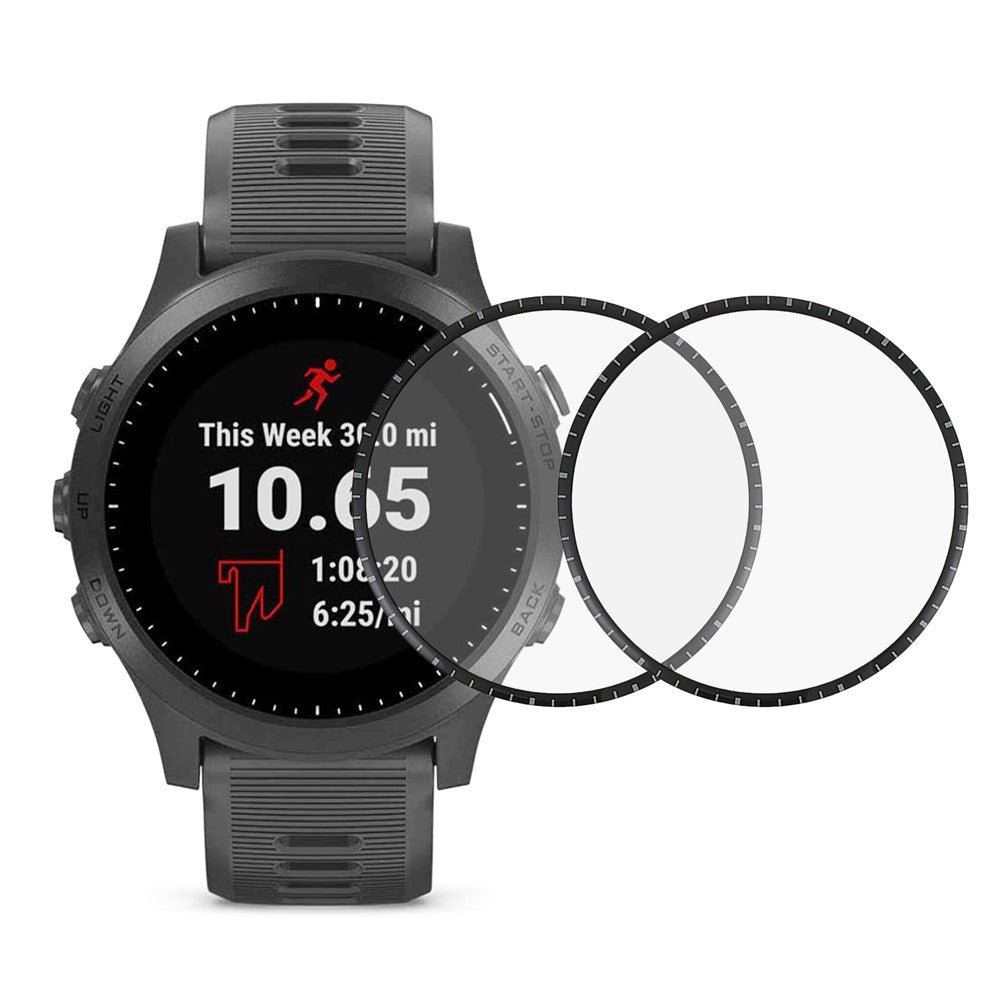 Watch Screen Protector for Garmin Forerunner 945, 2Pcs/Set Bubble Free HD Ultra Flexible PMMA Film