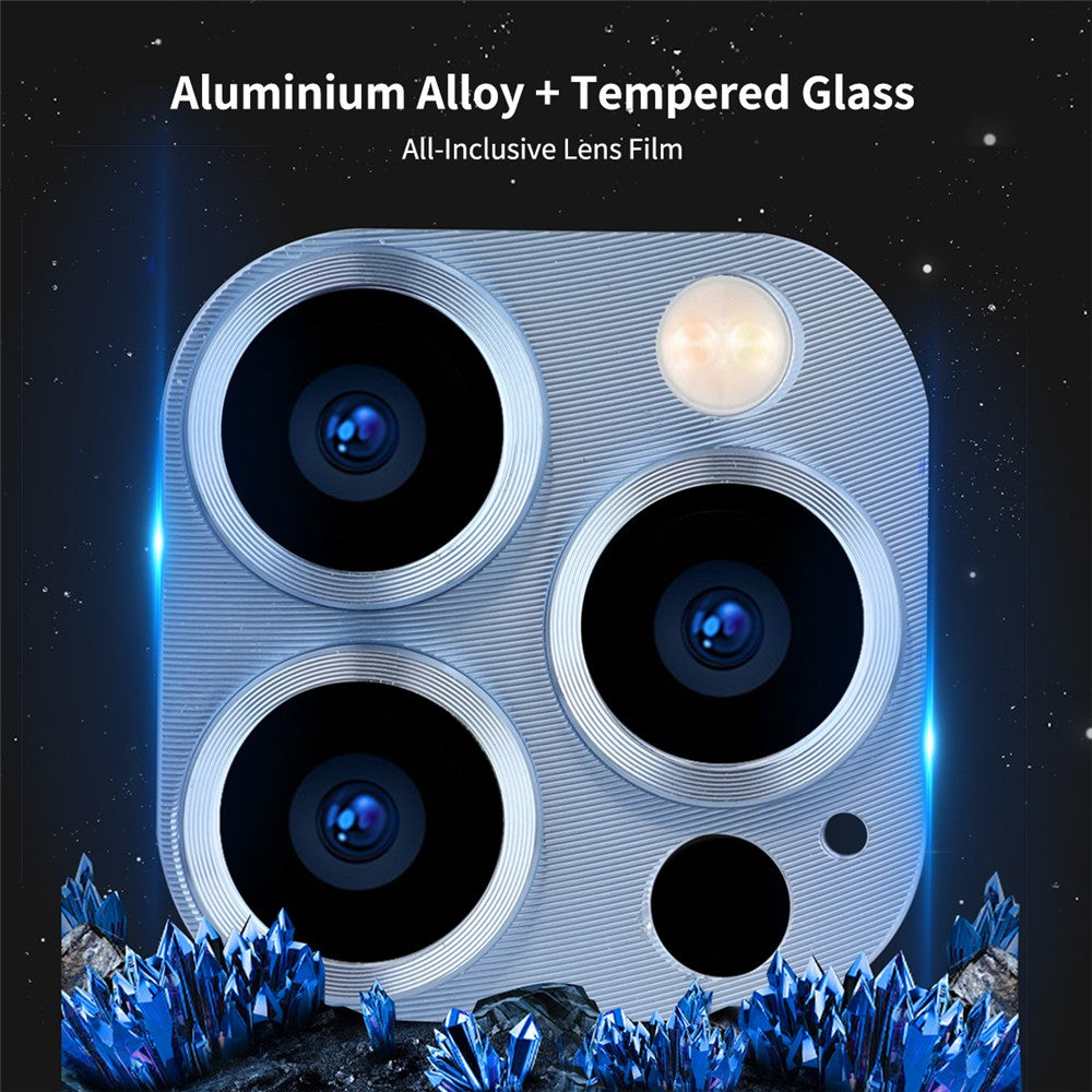 ENKAY HAT PRINCE Camera Lens Protector for iPhone 13 Pro / 13 Pro Max, High Transparency Aluminium Alloy + Tempered Glass Camera Cover Screen Protector