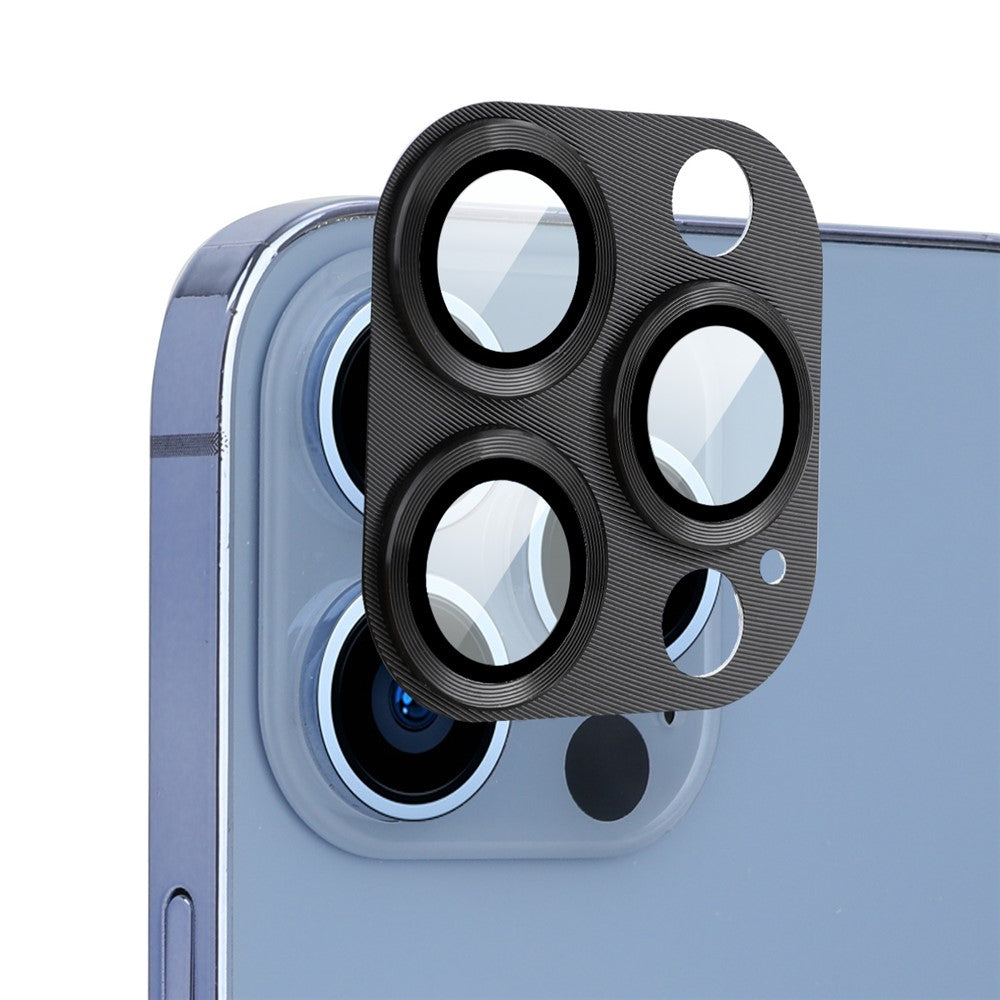 ENKAY HAT PRINCE Kameralinsskydd för iPhone 13 Pro / 13 Pro Max, Högtransparent Aluminiumlegering + Härdat Glas Kameraskydd Skärmskydd