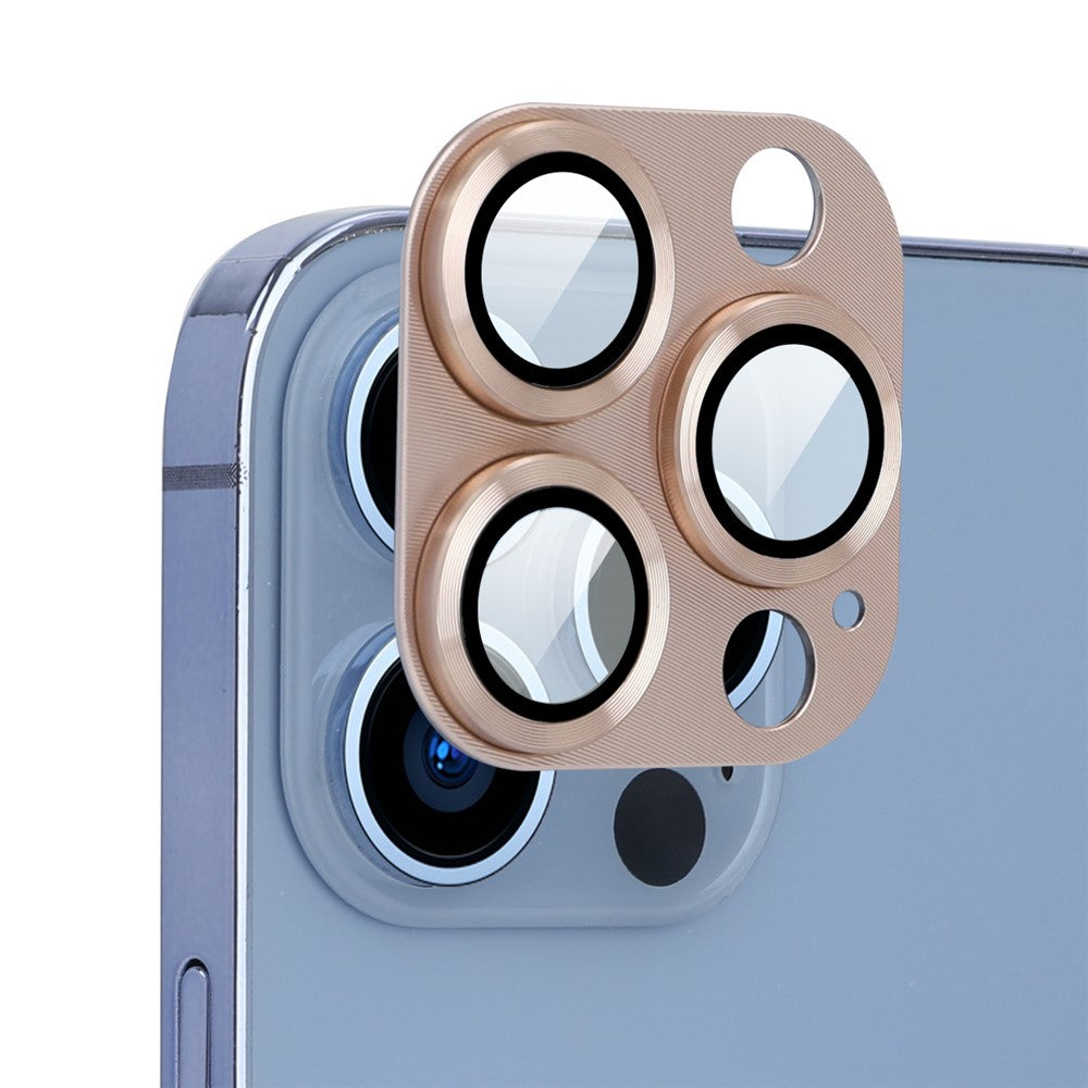ENKAY HAT PRINCE Kameralinsskydd för iPhone 13 Pro / 13 Pro Max, Högtransparent Aluminiumlegering + Härdat Glas Kameraskydd Skärmskydd