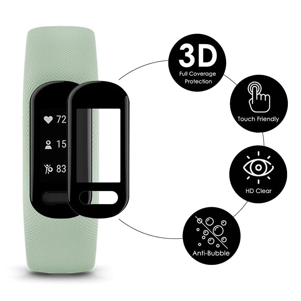 ENKAY HAT PRINCE For GarminSmart 5 Screen Protector HD Clear Soft PC Edge + PMMA 3D Curved Full Cover Full Glue Screen Cover Film