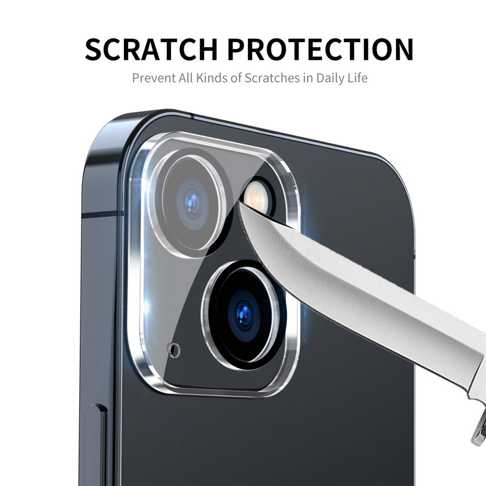 ENKAY HAT PRINCE til iPhone 13 6.1 tommer / 13 mini 5.4 tommer hærdet glas kameralinsebeskytter med fuld dækning, sort ringversion