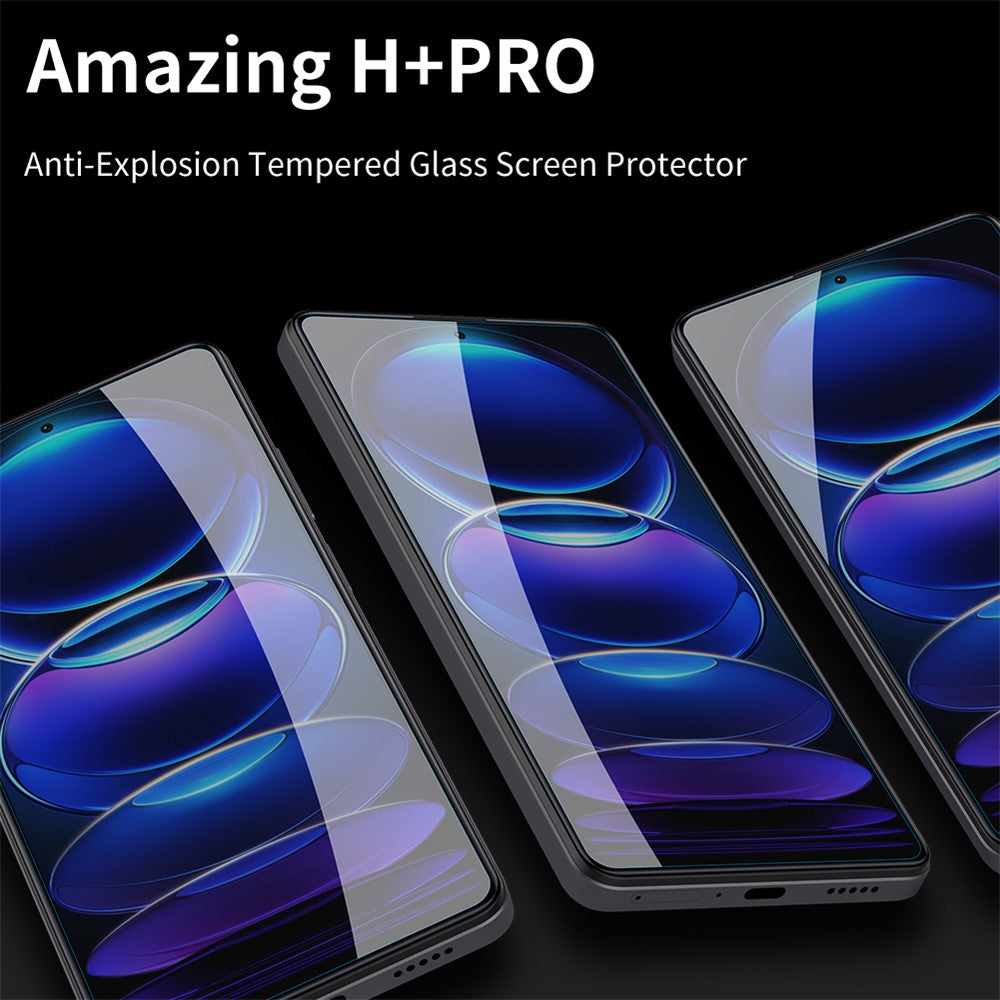 NILLKIN H+Pro För Xiaomi Redmi Note 12 Pro+ 5G / Note 12 Pro 5G / Note 12 Pro Speed 5G / Poco X5 Pro 5G Anti-olje AGC Glas Skärmskydd HD Klar Reptålig mobilskärmfilm