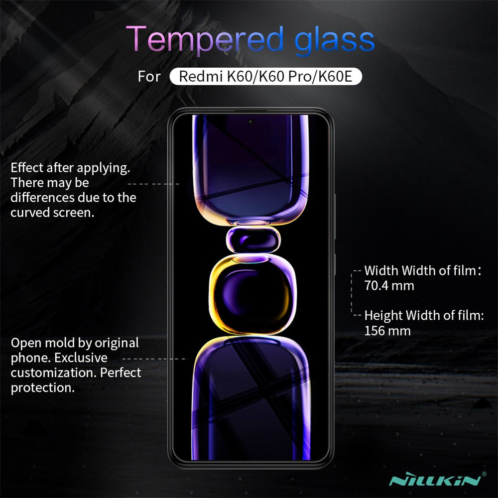 NILLKIN H+Pro för Xiaomi Poco F5 Pro 5G / Redmi K60 Pro 5G / K60 5G / K60E 5G AGC Glas Skärmskydd Explosionsskydd Ultraklar Skärmfilm