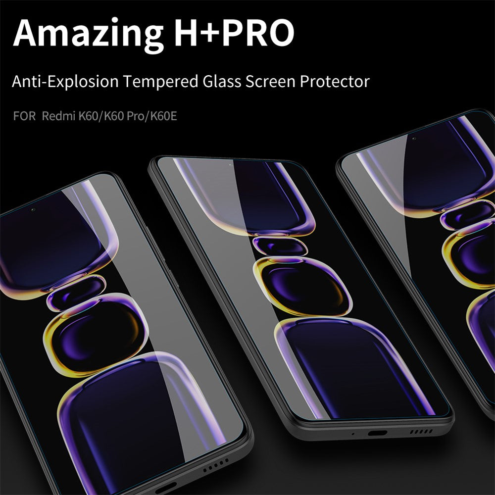 NILLKIN H+Pro för Xiaomi Poco F5 Pro 5G / Redmi K60 Pro 5G / K60 5G / K60E 5G AGC Glas Skärmskydd Explosionsskydd Ultraklar Skärmfilm