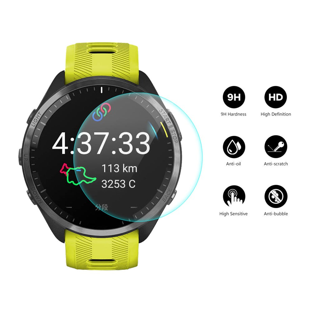 ENKAY HAT PRINCE 2 STK 0,2 mm skærmfilm til Garmin Forerunner 965, 9H højt aluminiumsiliciumglasbeskyttelse