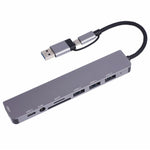 2218TU 8 in 1 USB Hub Adapter USB / Type-C to USB3.0 + 3 USB 2.0 + USB-C + SD / TF + 3.5mm Docking Station