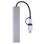 2218TU 8 in 1 USB Hub Adapter USB / Type-C to USB3.0 + 3 USB 2.0 + USB-C + SD / TF + 3.5mm Docking Station
